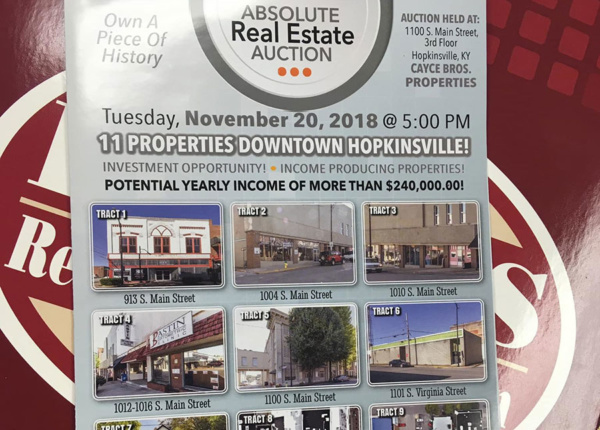 Downtown Hopkinsville property auction program