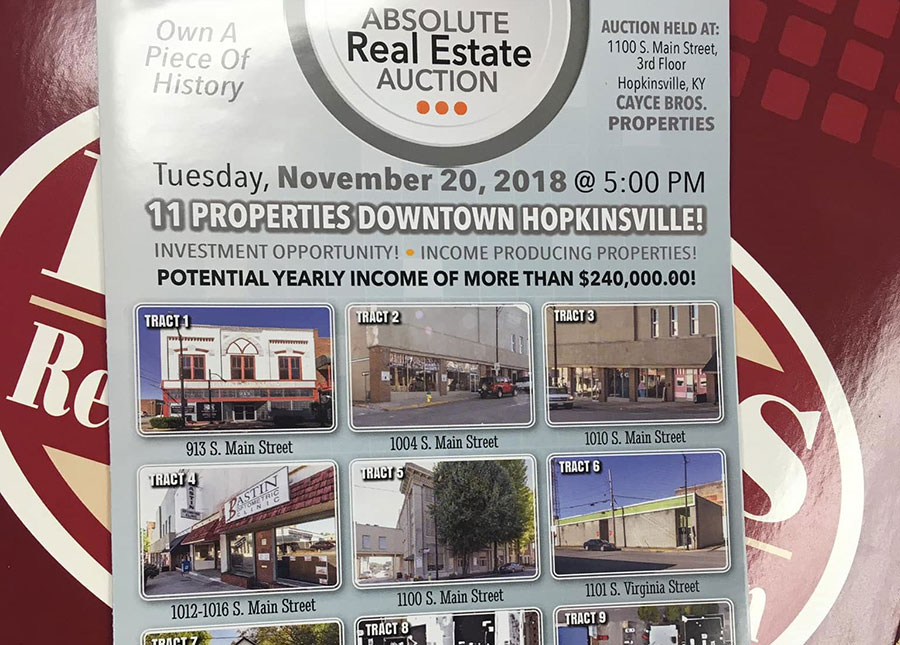 Downtown Hopkinsville auction program
