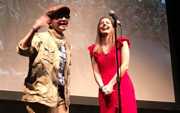 Becky Dearman and Riley Fort at Big Read USO Show