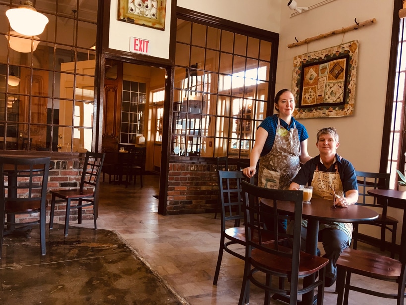 Corner Coffeehouse owners at new location