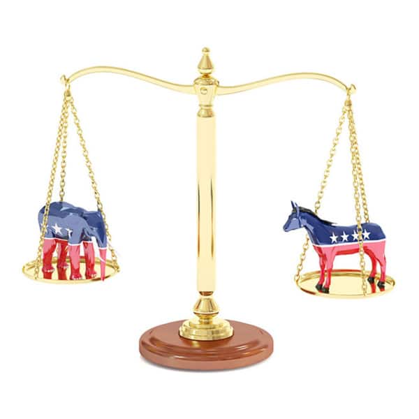 Republican party Democratic party scale