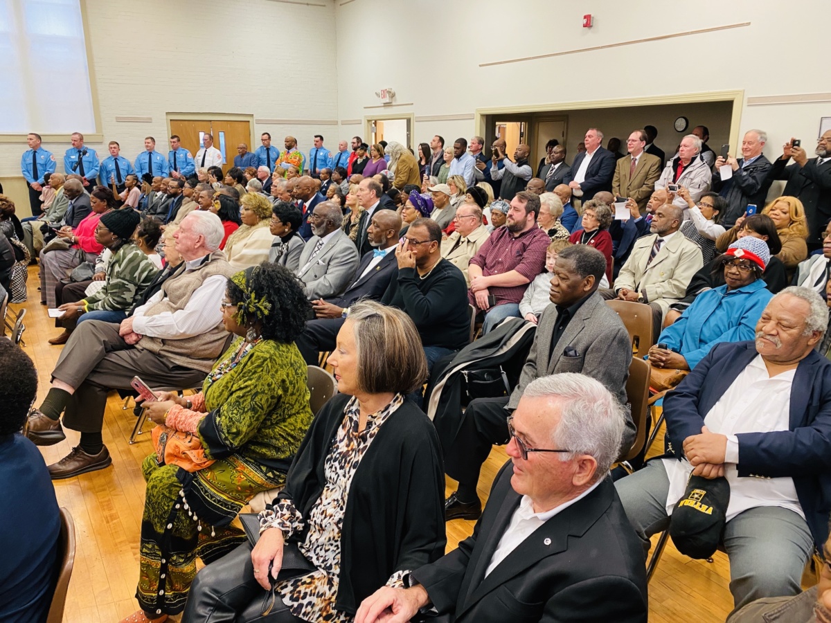 audience at memorial building