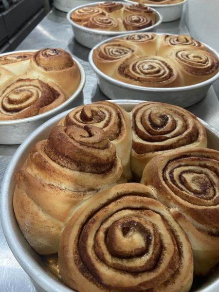 cinnamon rolls from the mixer