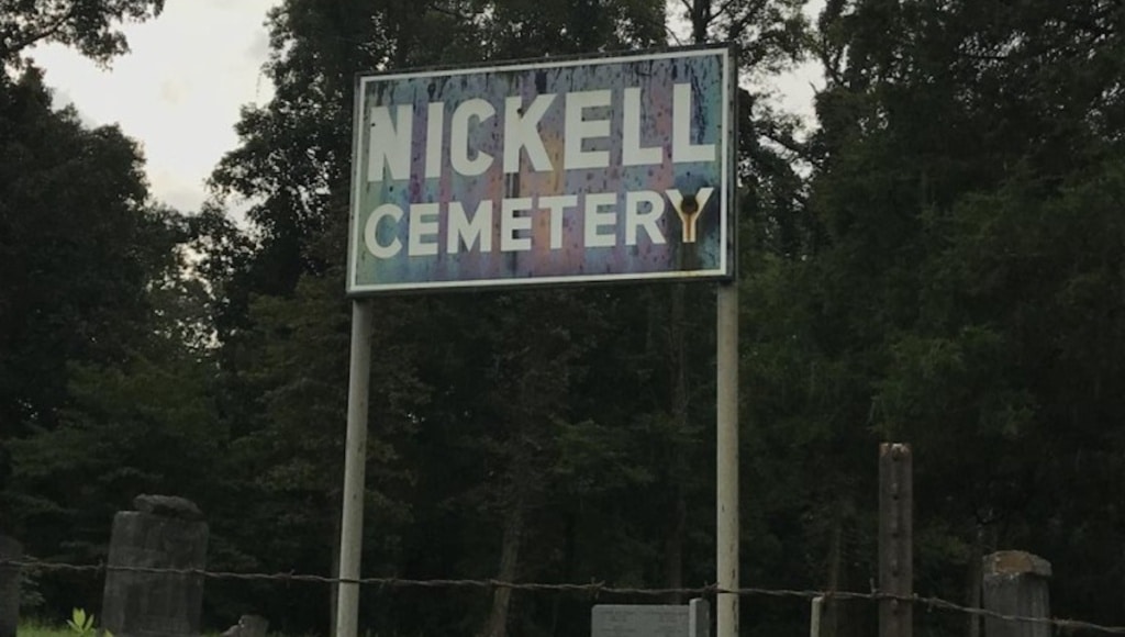 Nickell cemetery sign