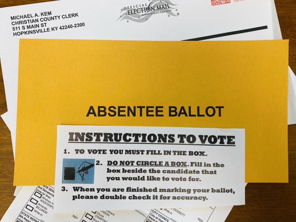 absentee ballot materials