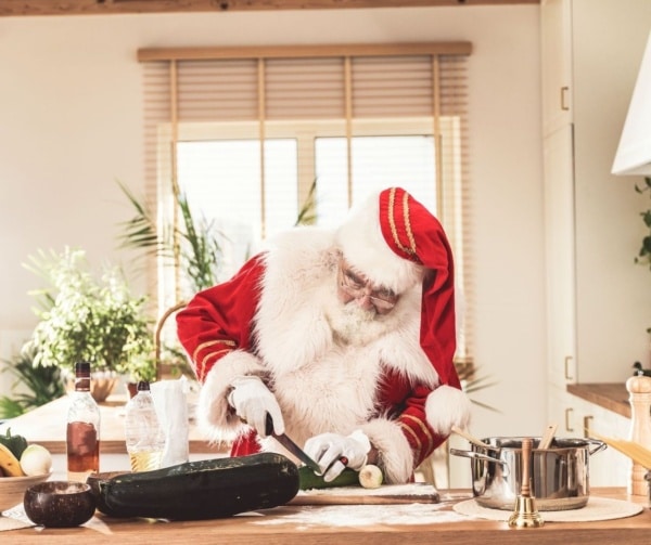 santa christmas cooking