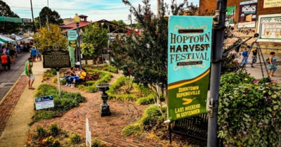 Hoptown Harvest Fest banner