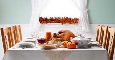 thanksgiving dinner table feature