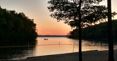 sunset over kentucky lake