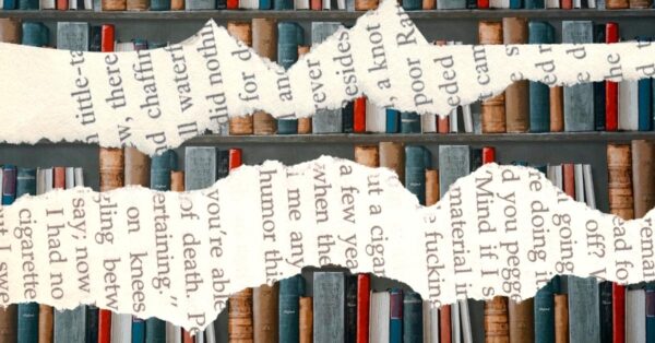 ripped book pages