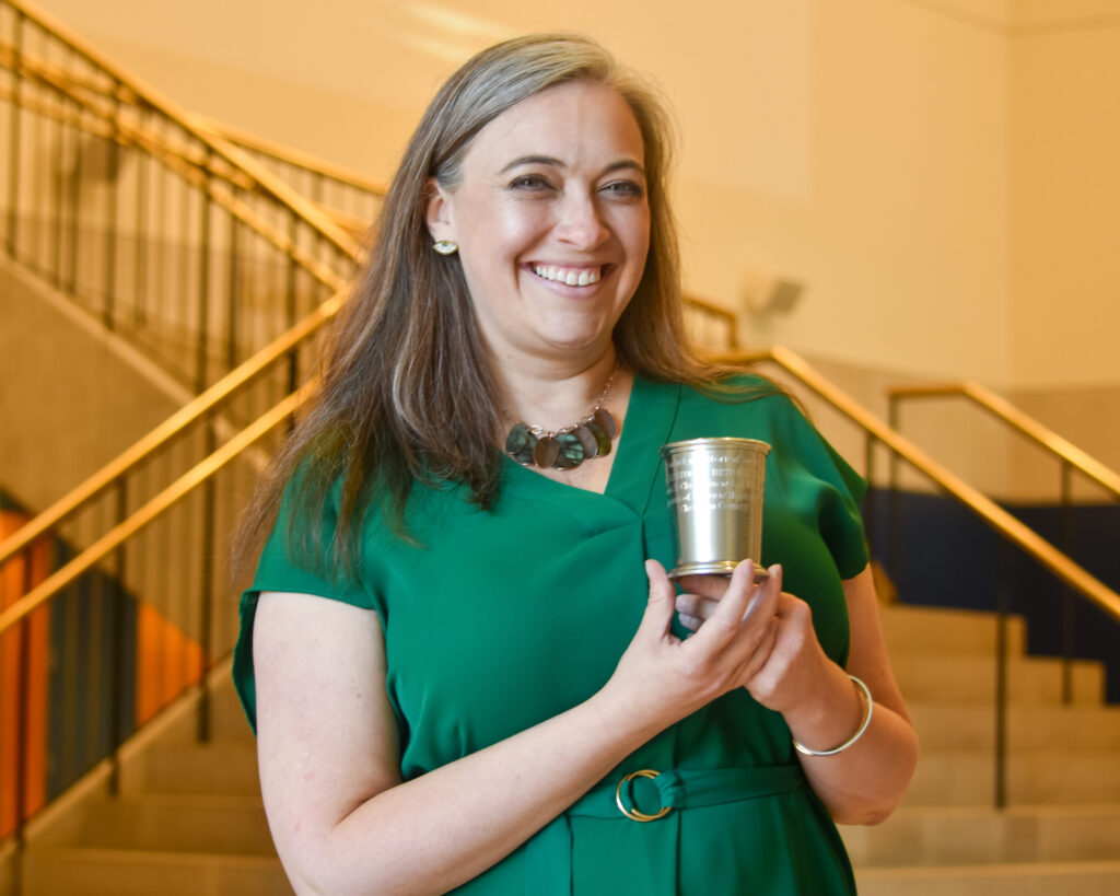 alissa keller with award