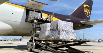 The first UPS flight for Operation Fly Formula arrived in Louisville, Kentucky on June 16, 2022, with 44,000 pounds of Nestle formula from Switzerland. (UPS photo)