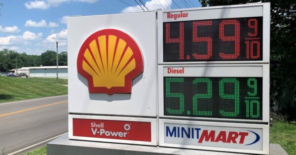 gas prices sign