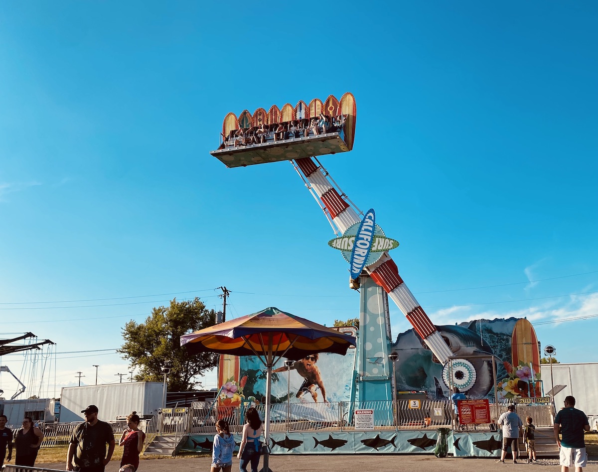 A carnival ride on the midway at the 2022 Western Kentucky State Fair. (Photo by Jennifer P. Brown)