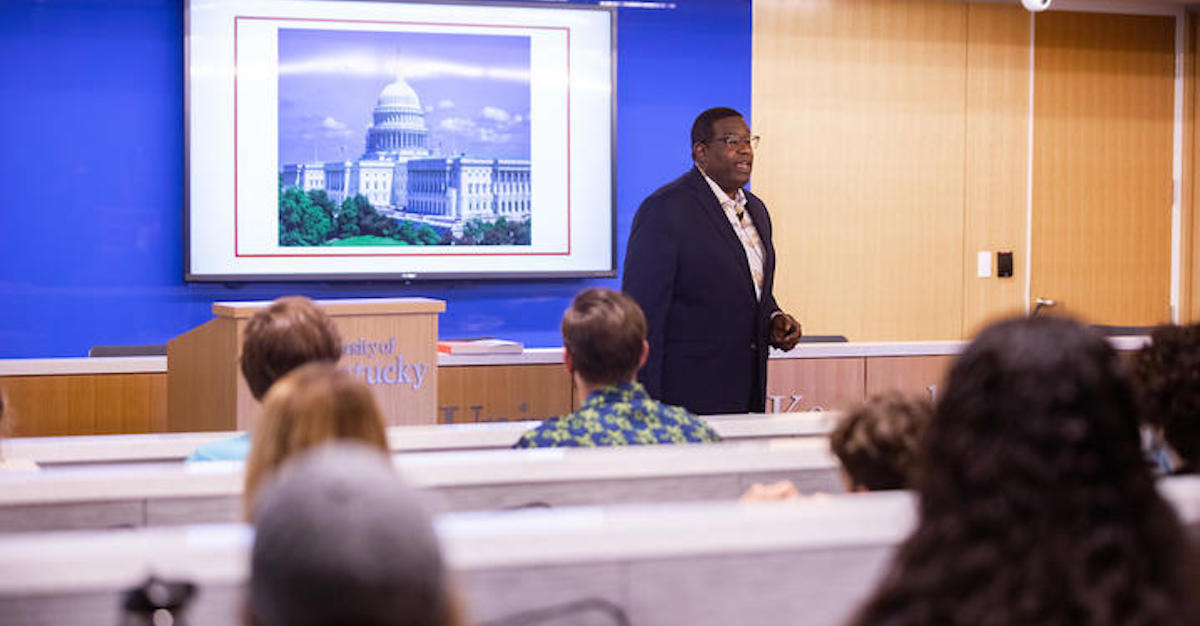 Eugene Poole in classroom