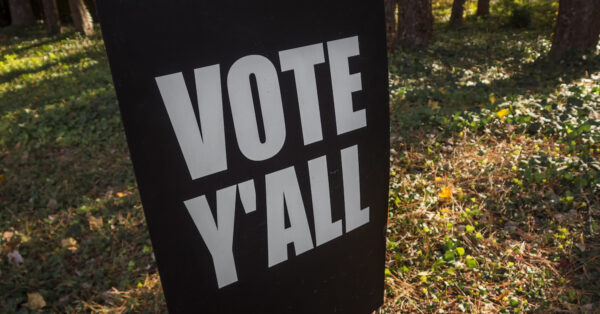 Vote Y'all yard sign
