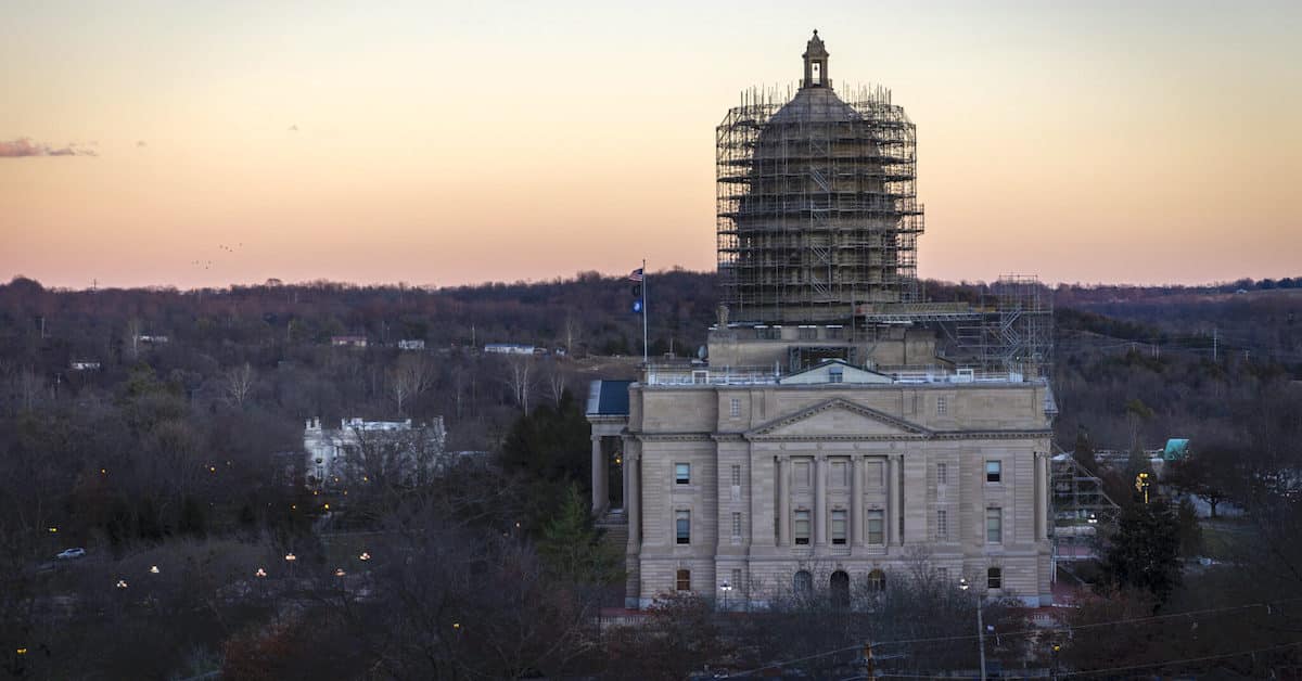 The Kentucky State Capitol in Frankfort on Jan. 4, 2023. Photo by Arden Barnes