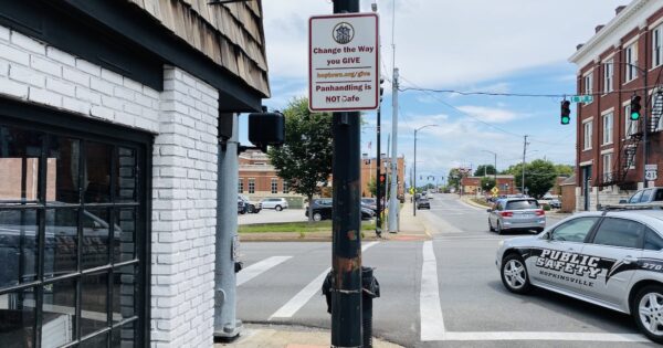 panhandling sign in hopkinsville