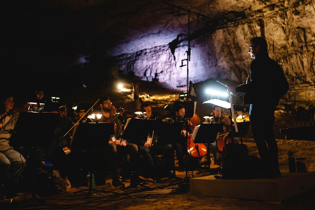 In a cavern called Rafinesque Hall, the Louisville Orchestra premiered "Mammoth" a composition by Teddy Abrams. (Photo: Louisville Orchestra)