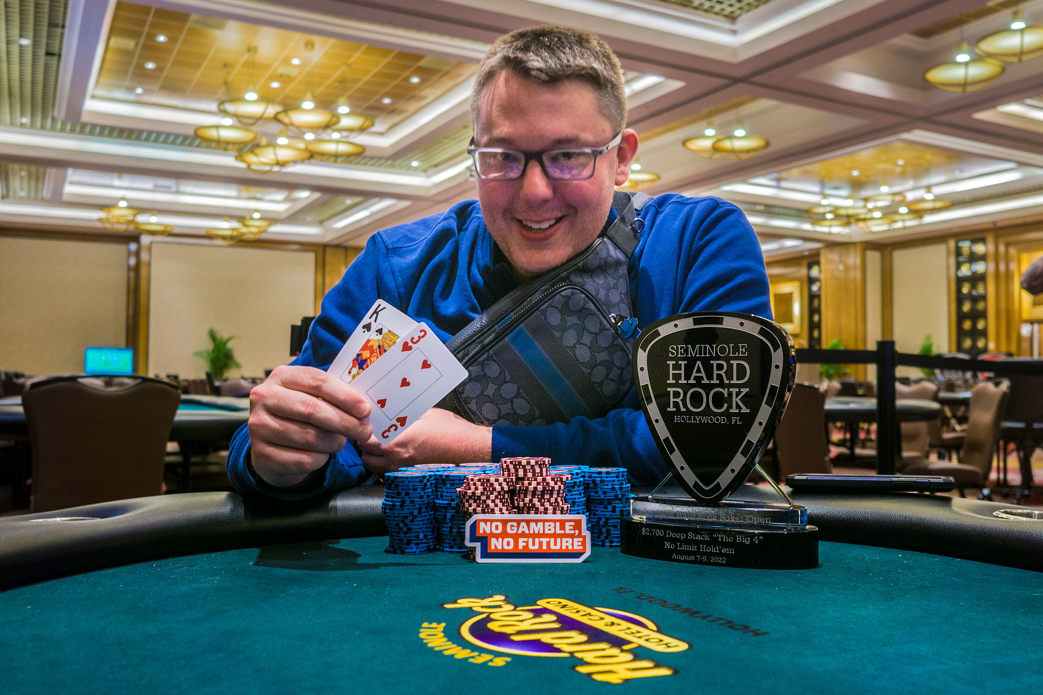 Jason Adcock at poker table