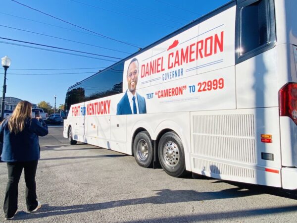 daniel cameron campaign bus