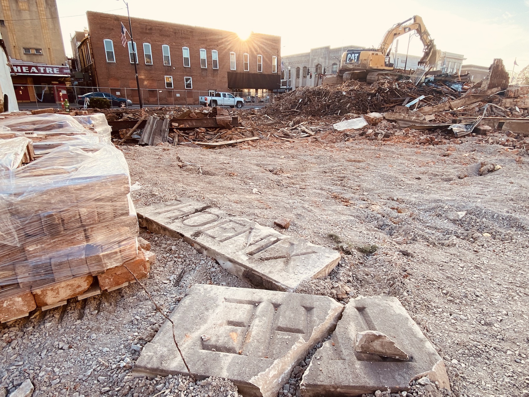 phoenix building sign after demolition