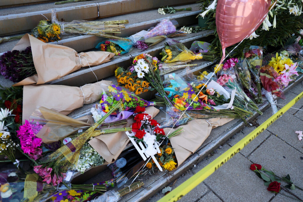 flowers on street