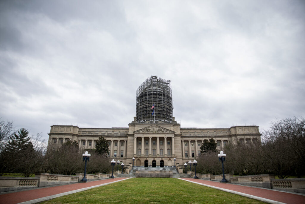 The Kentucky Capitol in Frankfort, Kentucky, on February 27, 2024. Photo by Arden Barnes