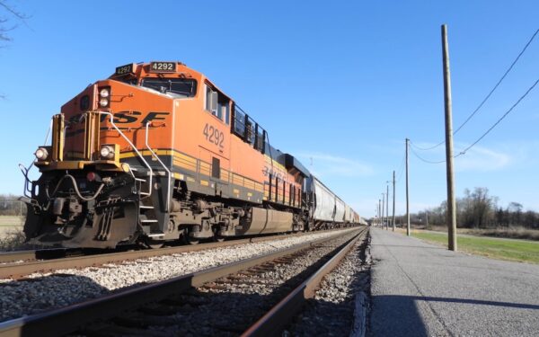 Fulton Amtrak station train