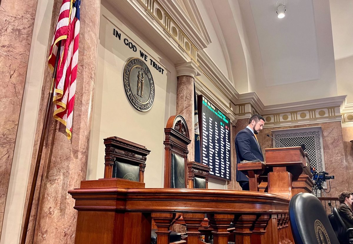 House Speaker Pro Tem David Meade presides over the House on Thursday, March 28, 2024. (Kentucky Lantern photo by Sarah Ladd.)
