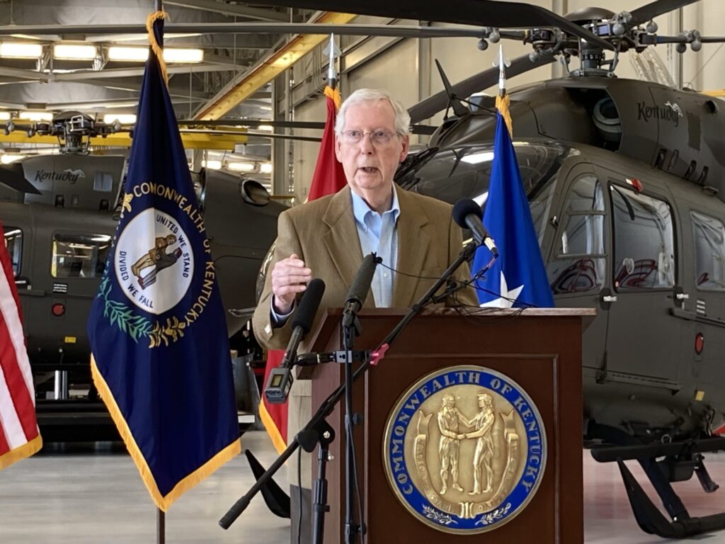 Mitch McConnell at podium