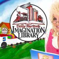 Imagination Library graphic with Dolly Parton