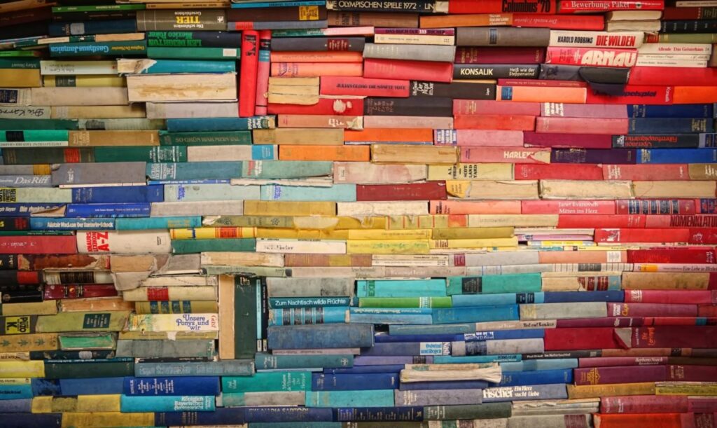colorful library books