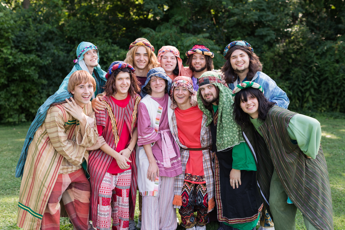 Some of the cast for Campanile Production's “Joseph and the Amazing Technicolor Dreamcoat” slated for Aug. 8-11, 2024, at the Alhambra Theatre. (Photo provided by Campanile)