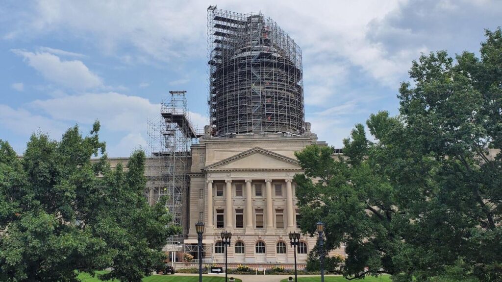 Restoration work at the Kentucky State Capitol in Frankfort is ongoing. (Kentucky Today photo)