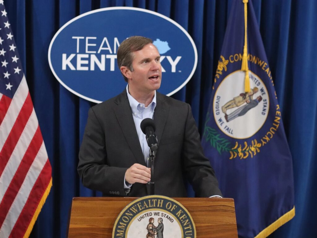 Andy Beshear at podium