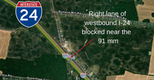 Interstate 24 flood damage