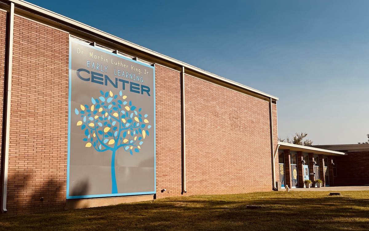 Dr. Marin Luther King Jr. Early Learning Center, in the former Indian Hills Elementary School at Blane Drive and Country Club Lane, houses preschool classes and the Inspire early child care program. (Hoptown Chronicle photo by Jennifer P. Brown)