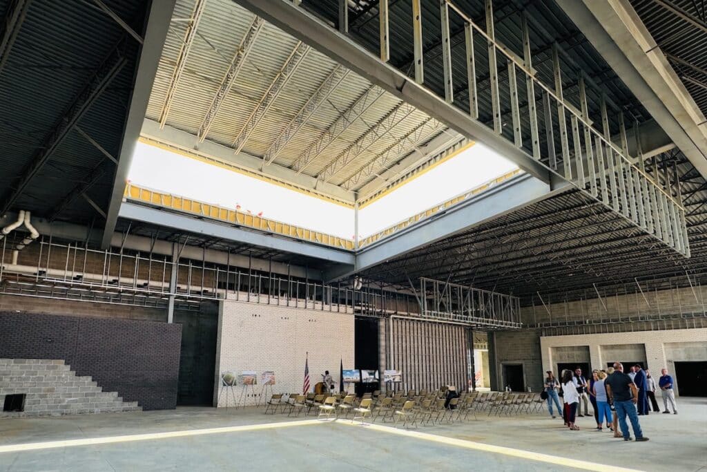 interior of new christian county high school cafeteria