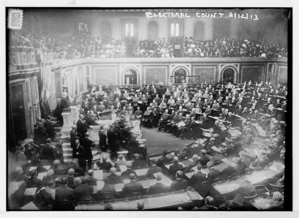 electoral votes counted by congress in 1913