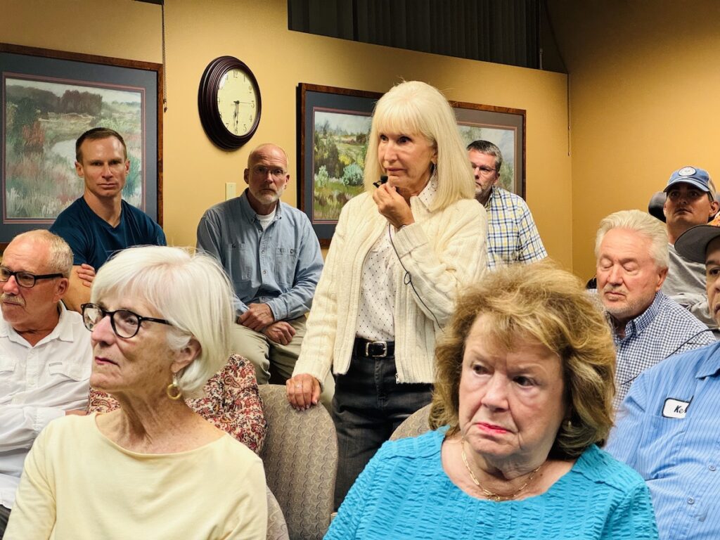 audience member at jennie stuart meeting