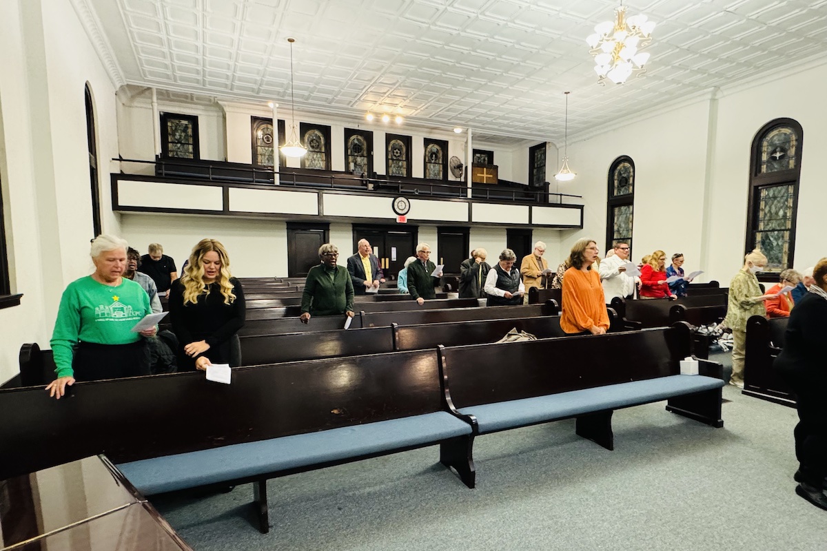 Approximately 50 people attended the Christian County Ministerial Association's Community Thanksgiving service Tuesday, Nov. 26, 2024, at Freeman Chapel CME Church. (Hoptown Chronicle photo by Jennifer P. Brown)