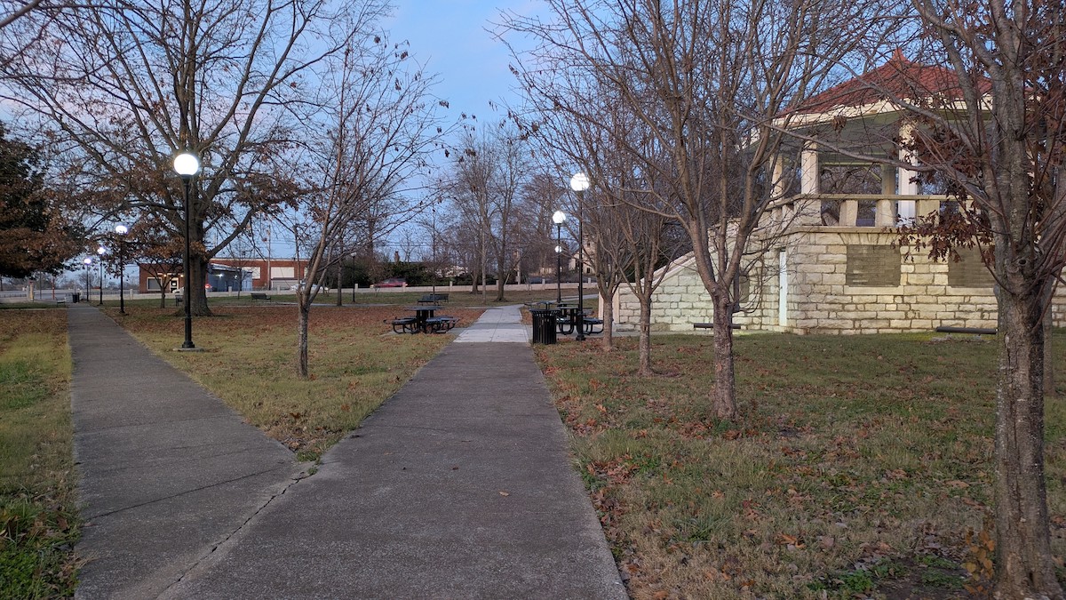 Virginia Park, at Campbell Street stretching from Ninth Street to Seventh Street, was developed from the old someplace of Hopkinsville benefactor John C. Latham. (Photo by Grace Abernethy)