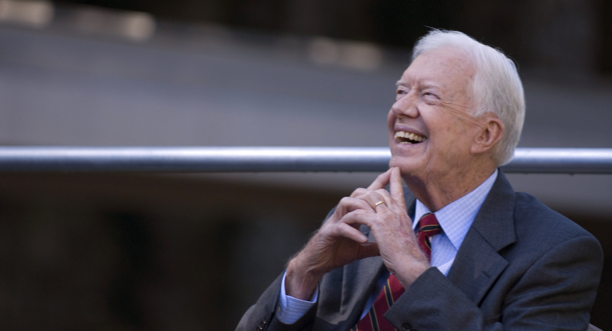 Former U.S. President Jimmy Carter celebrates his 85th birthday and the grand reopening of the Jimmy Carter Library and Museum on Oct. 1, 2009. The museum underwent a multimillion-dollar renovation that included adding a large section devoted to his post-presidency. (Photo from The Carter Center)