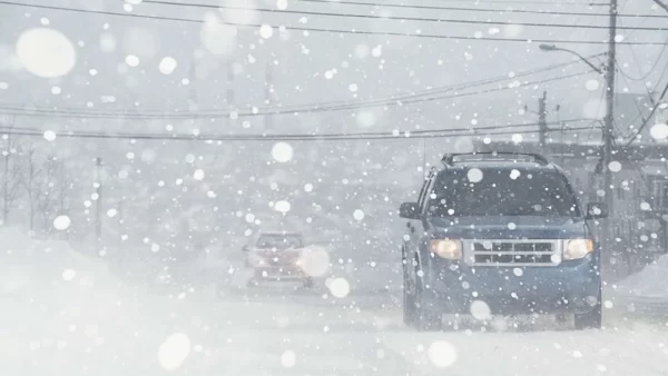 cars in snow