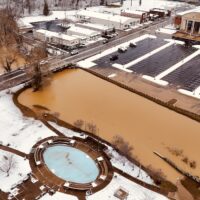 Little River snow and flood