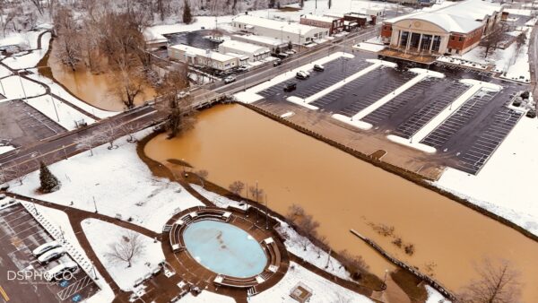 Little River snow and flood