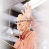 Mitch McConnell waving