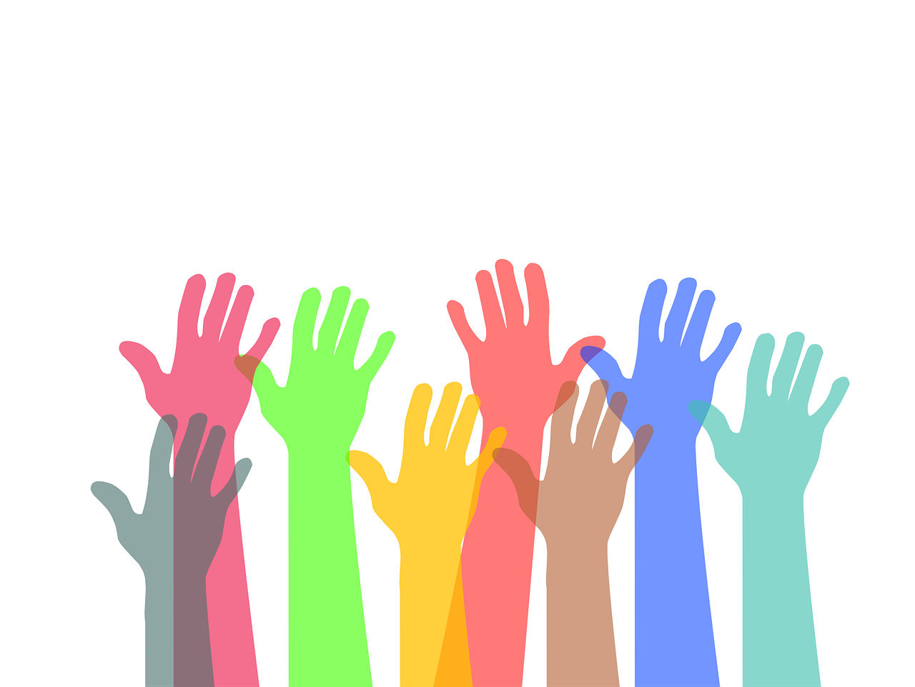multicolored hands