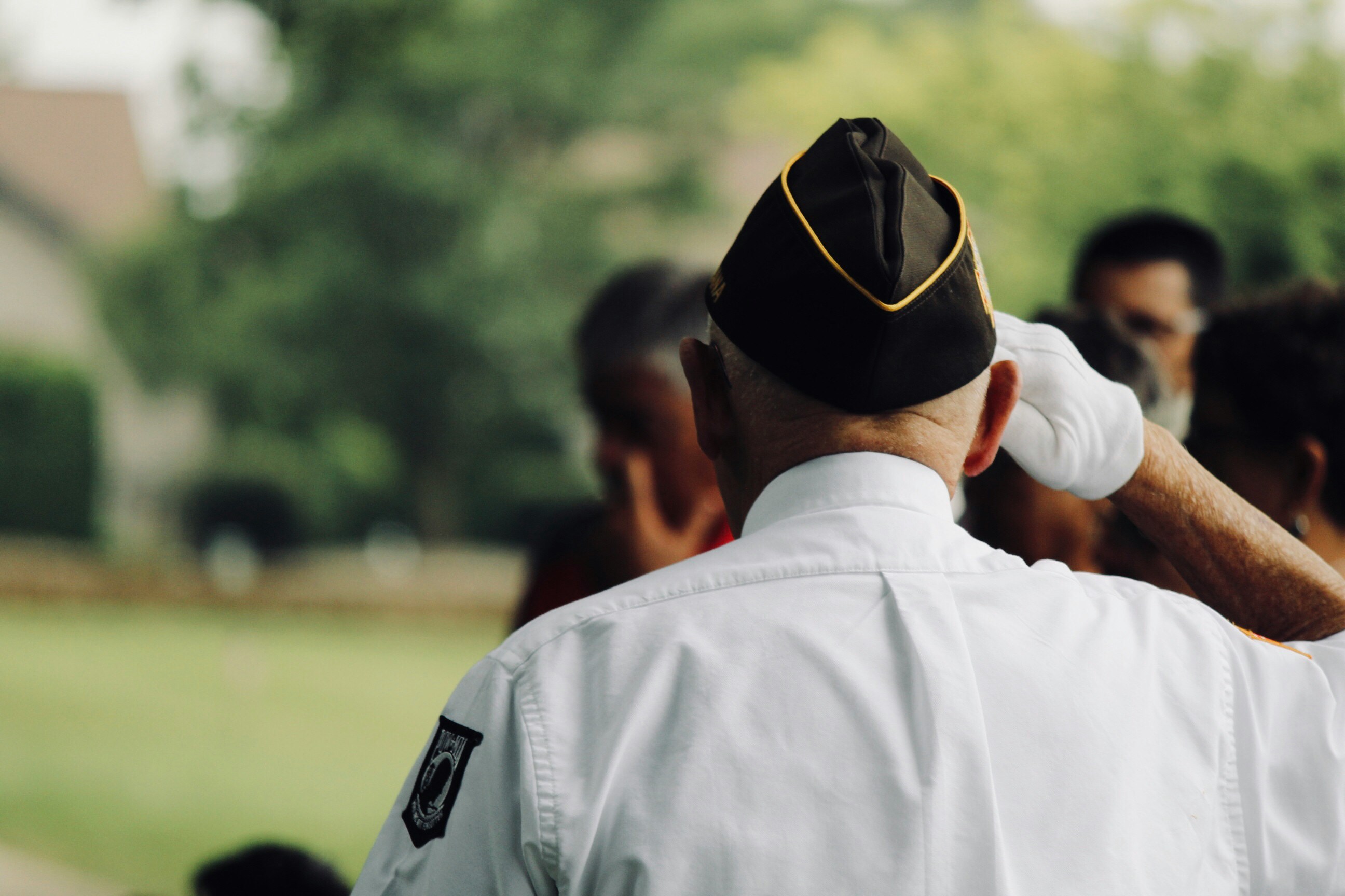 veteran saluting